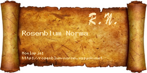 Rosenblum Norma névjegykártya